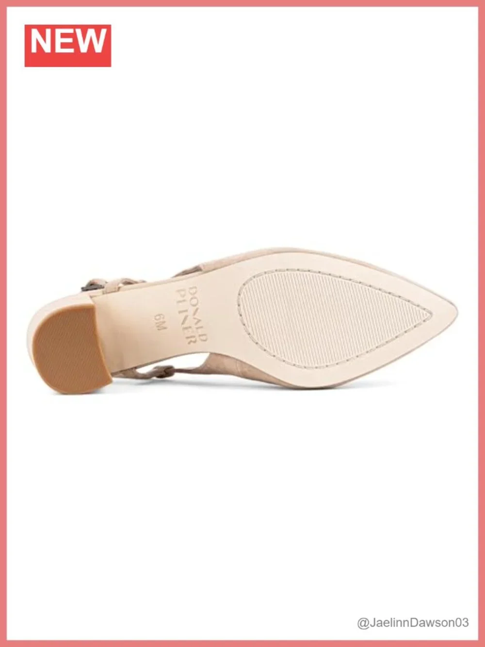 Women's Slingback Pump Heels, Pointed Toe Block Heel with Memory Foam